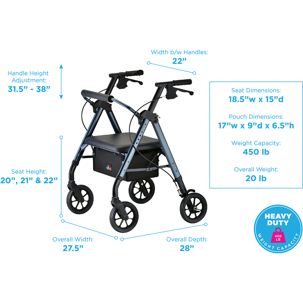 STAR HD ROLLATOR BLUE